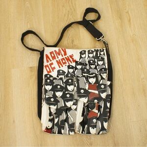 Vintage 2000s Y2K Emily The Strange Army of None Goth Punk Vinyl Bag
